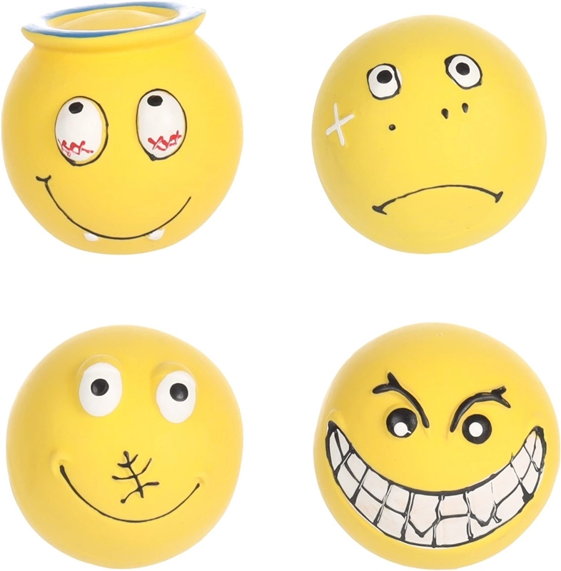 TOY FOR DOG BALL SMILEY 6CM
