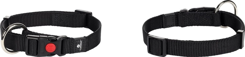 DOG COLLAR ZIGGI BLACK 30-45CM 15MM