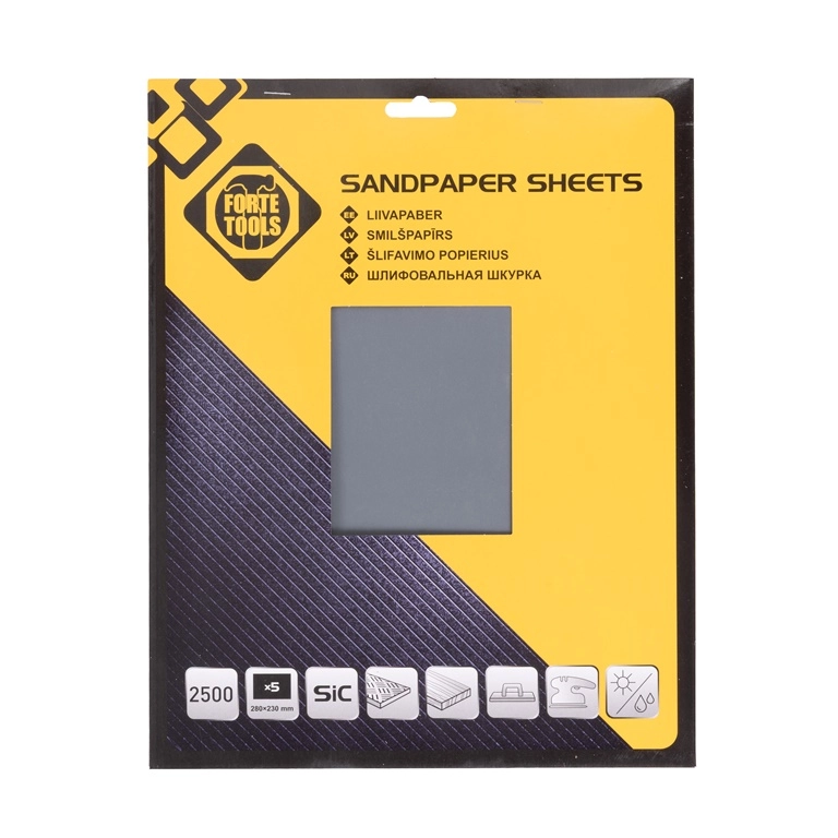 SAND PAPER MET NO2500 230X280 5PCS