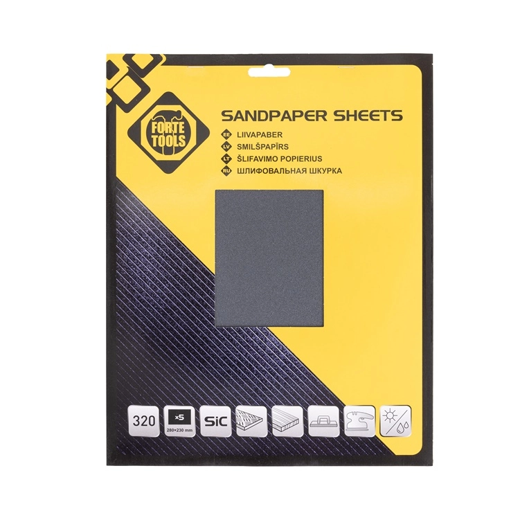 SAND PAPER MET NO320 230X280 5PCS