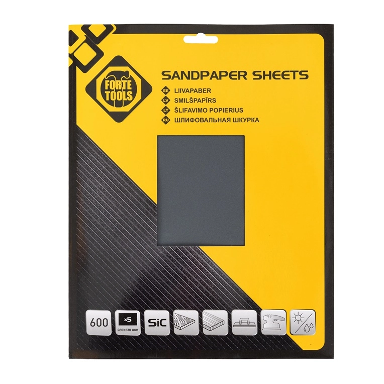 SAND PAPER MET NO600 230X280 5PCS