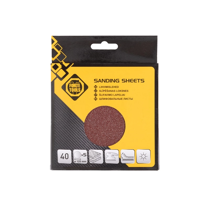 SANDING DISCS WO HOLES NO40 D125