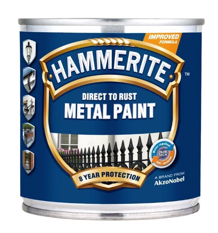 PAINT HAMMERITE BLACK SATIN 250ML 15088948