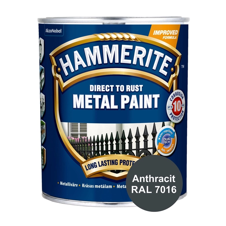 Hammerite PAINT METAL SMOOTH ANTHRACITE 750ML