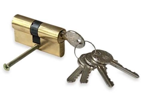 CYLINDER LOCK 90MM 45X45 BRASS 5