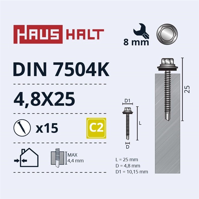 SELF SCR 4 8X25 DIN7504K MET+EMPD
