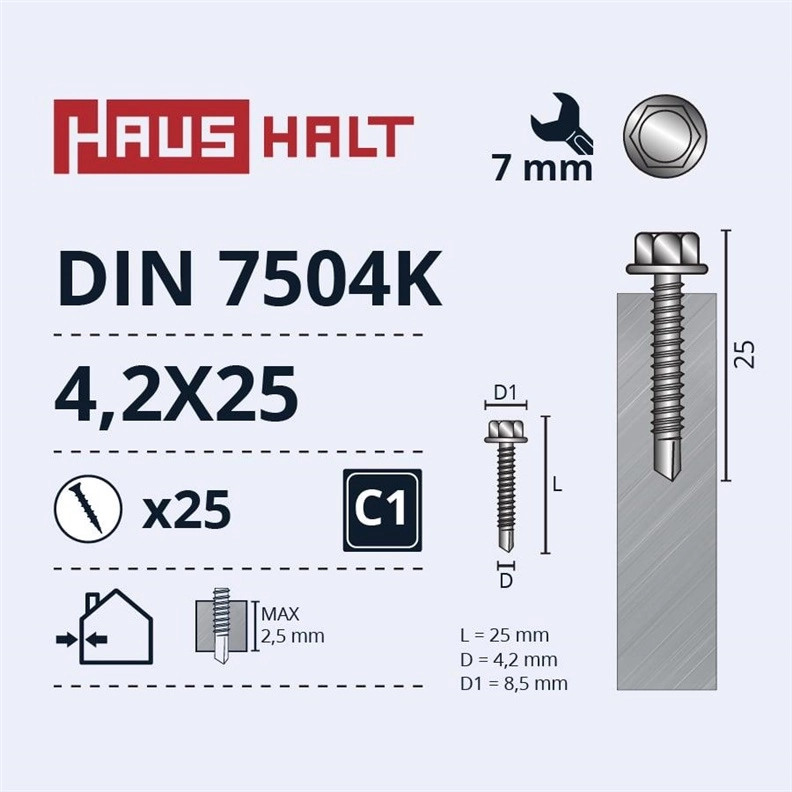 SELF SCREW 4 2X25 DIN7504K ZN