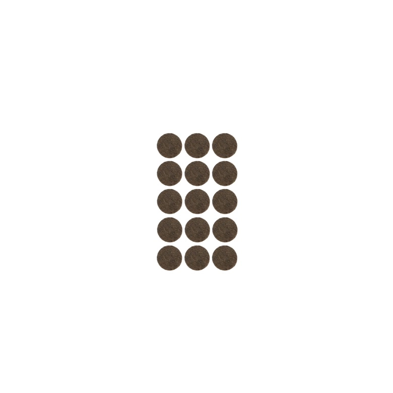 FELT PADS D16 BROWN 15PCS 15412349