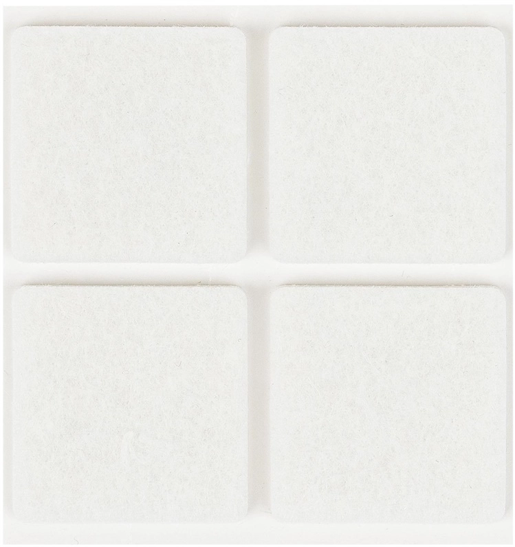 FELT PADS D35X35 WHITE 4PCS 14971201