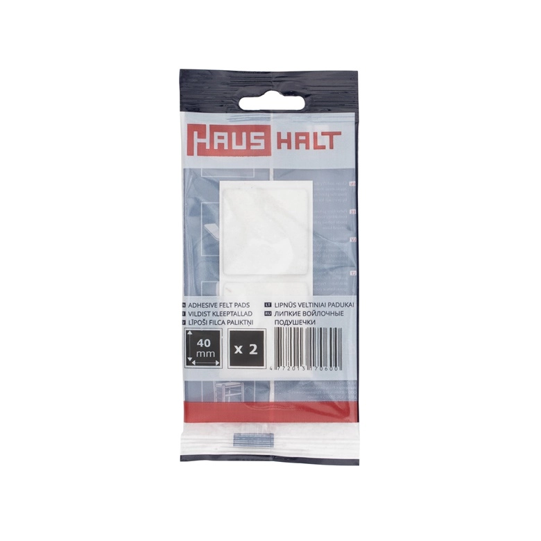 FELT PADS D40X40 WHITE 2PCS (