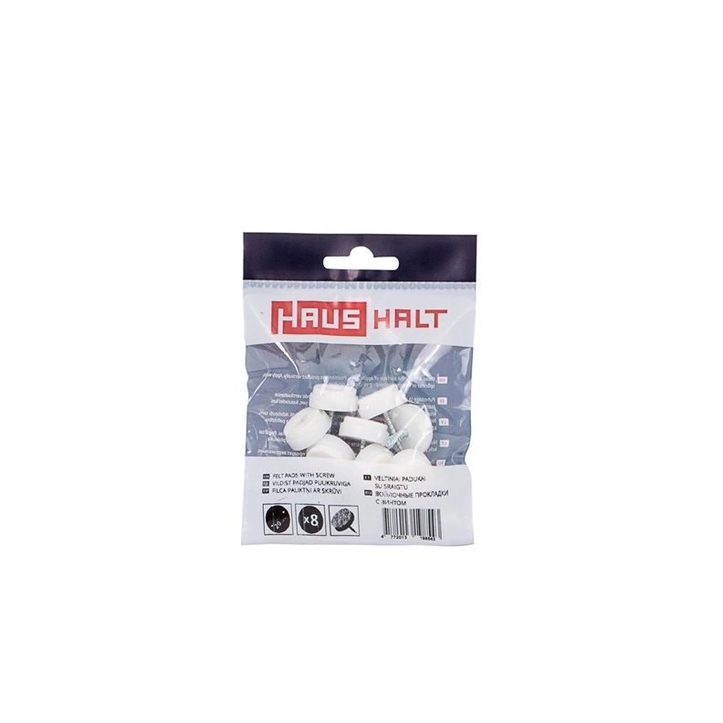 FELT PADS WITH SCREW D20 WHITE