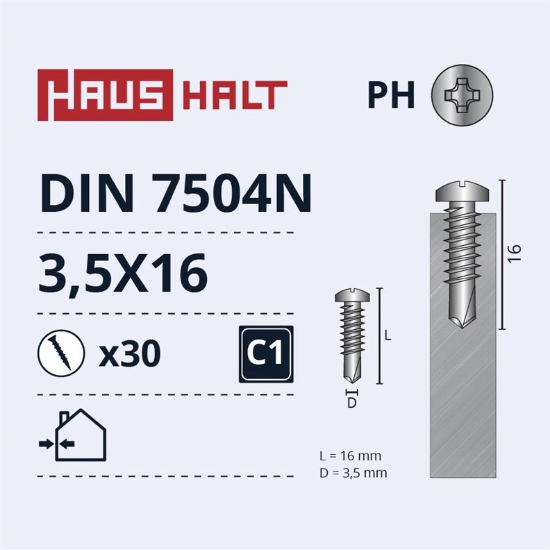 E-NORMpro SELF SCREWS 3.5X16 DIN7504N