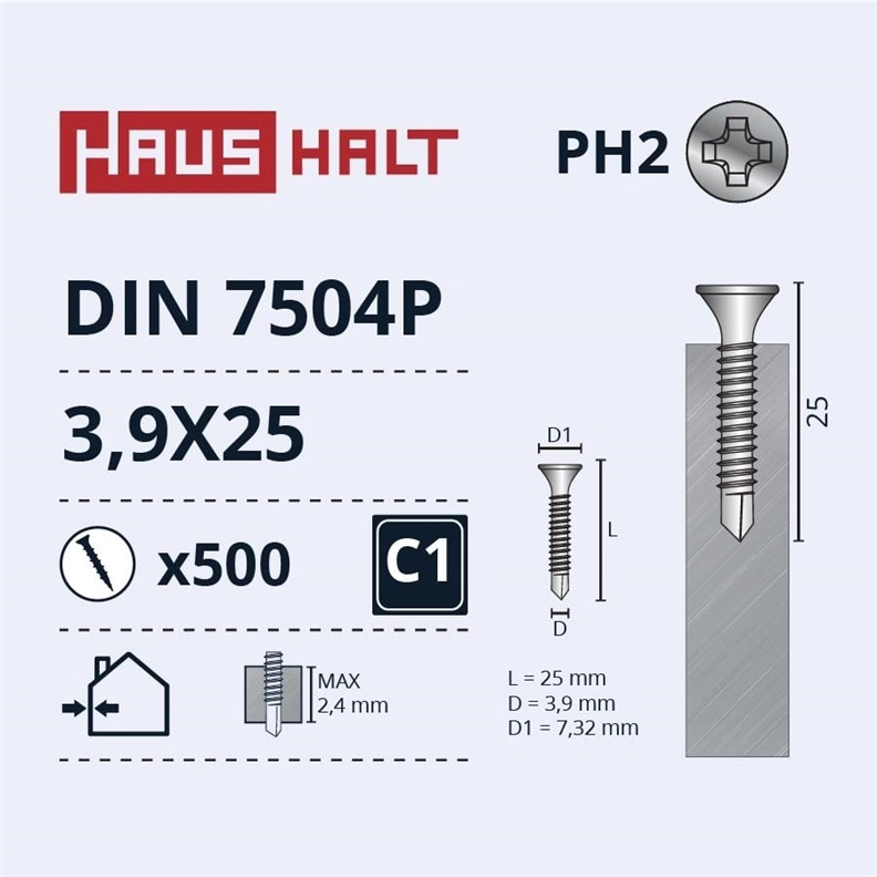 SELF SCREW 3 9X25 DIN7504P ZN