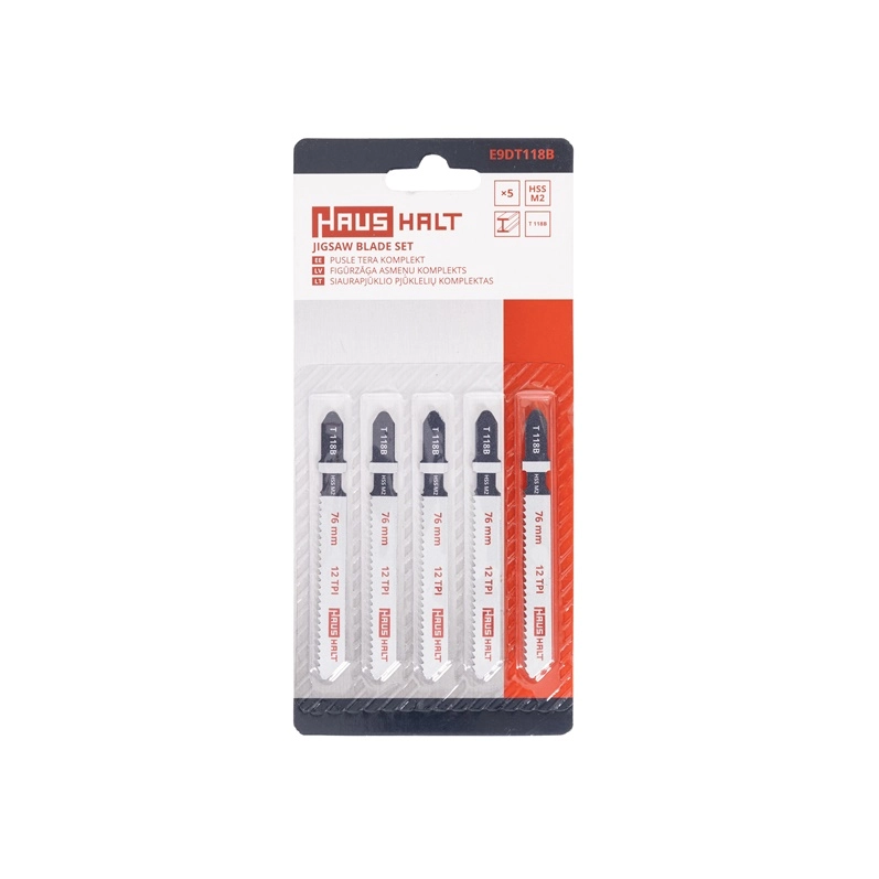 JIGSAW BLADE SET HAUSHALT T118B 5PCS
