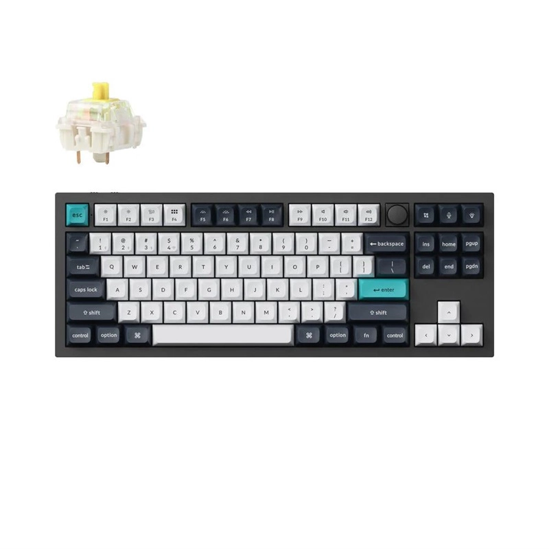 Tastatūra Keychron Q3 Max 80% TKL Banana Switch Carbon Black