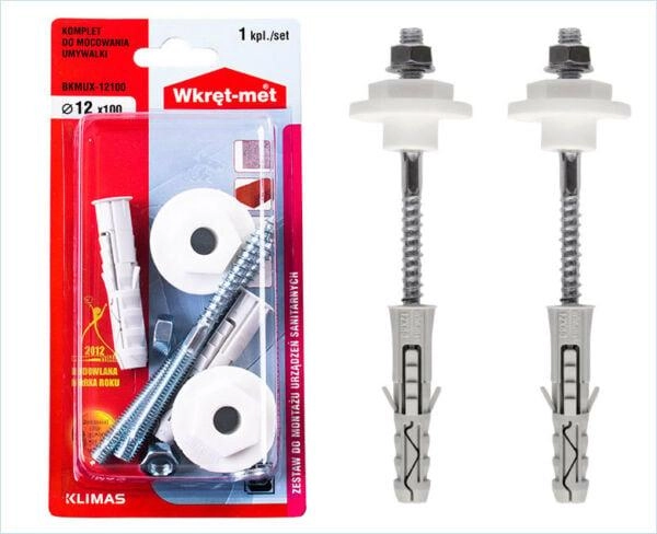 WASH BASIN FIXING KIT 12X100 2PCS