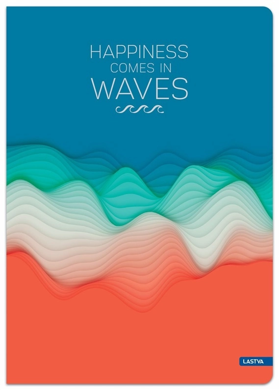 HARD COVER NOTEBOOK A5 WAVES SQUARED