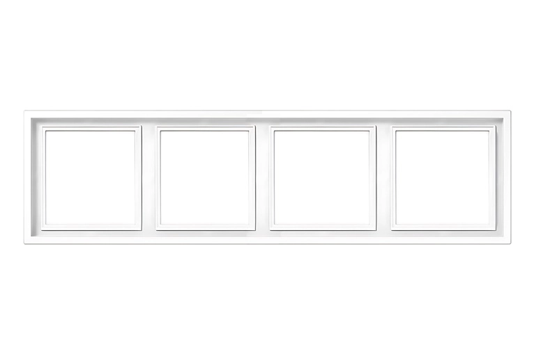 FRAME K14-445-04.M/WM 4PL MODERN WHITE