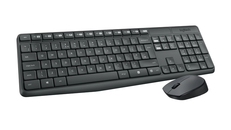 LOGITECH MK235 Wireless KeyboardMouse GREY US