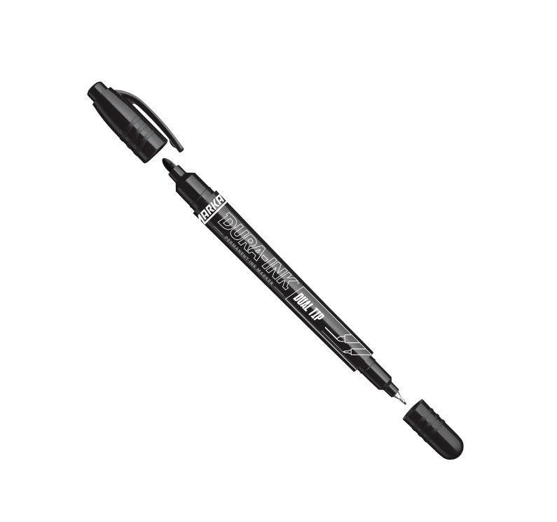 INK MARKER MARKAL DUAL TIP BLACK
