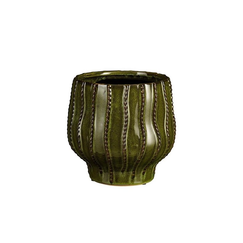 CERAMIC POT CATHY D22 H22CM GREEN