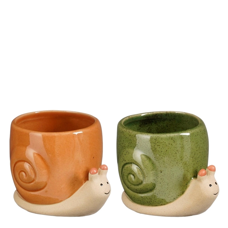 CERAMIC POT SNAIL D9.5 H7CM