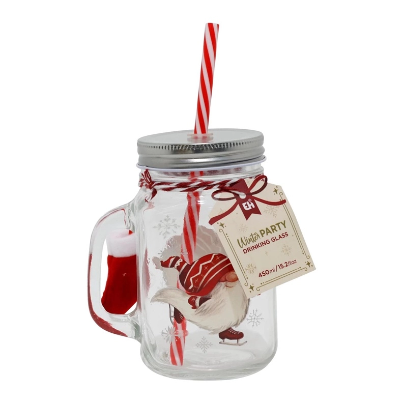 Lumarko MUG WITH STRAW GNOMES 450ML