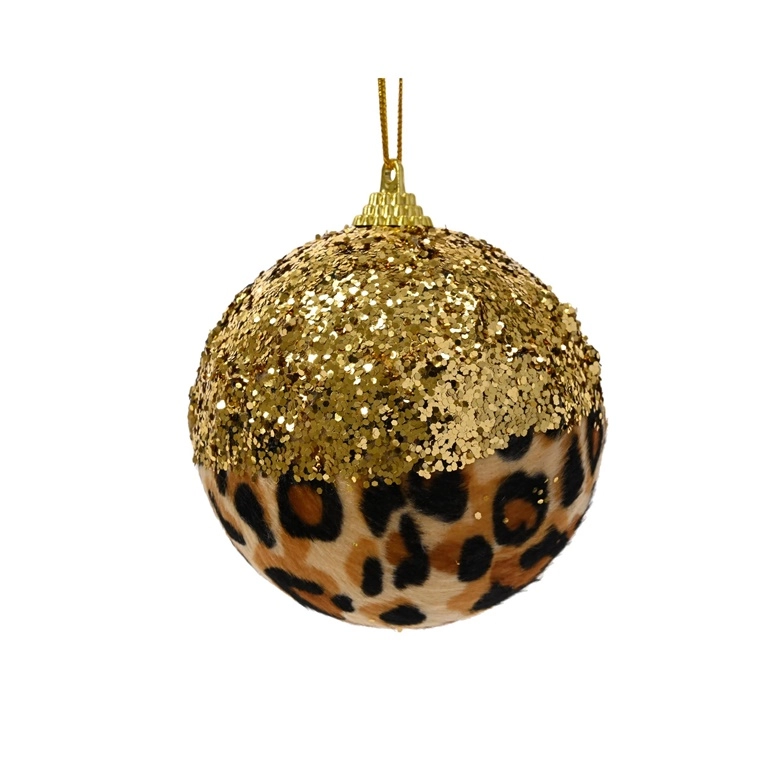 Klass ORNAMENT PLASTIC LEOPARD D8CM 26248