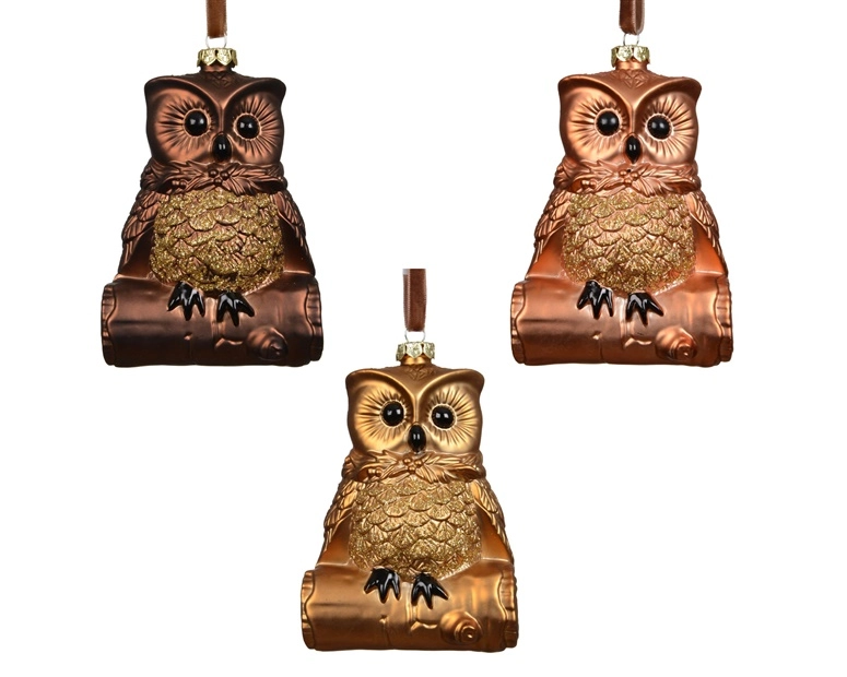Tashka ORNAMENT PLASTIC OWL 10CM 28203