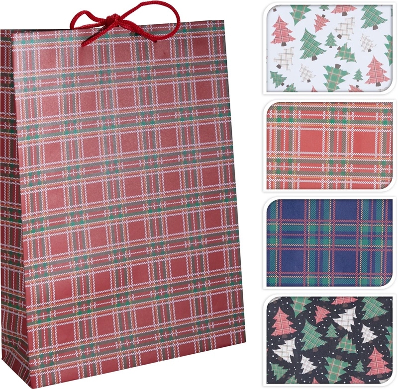 Party Deco GIFT BAG CHECK 25X35CM