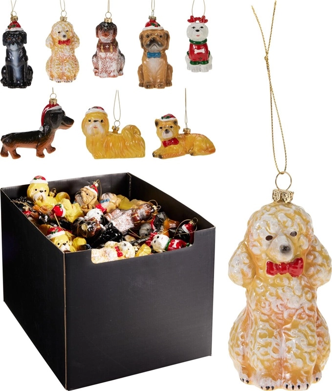 TFT ORNAMENT PLASTIC DOG 9CM 600446987