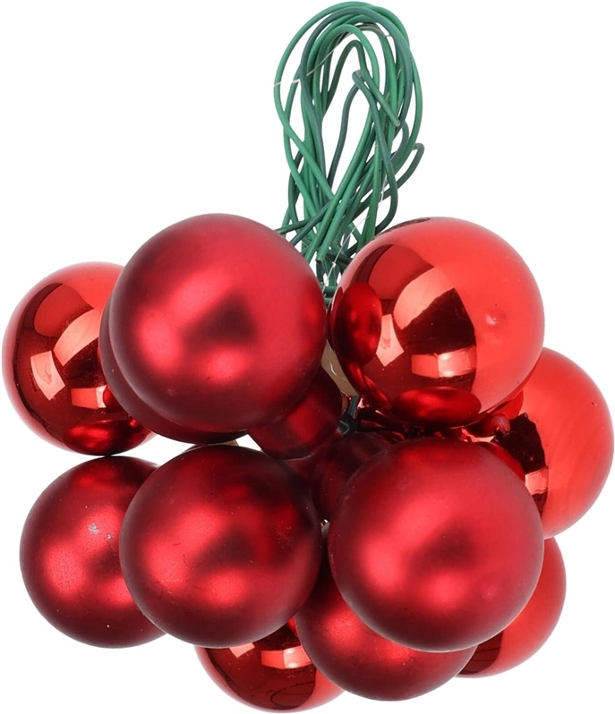 Klass ORNAMENT GLASS WITH WIRE RED
