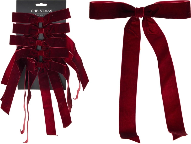 Philips DECORATION BOW BURGUNDY 29CM 5PCS