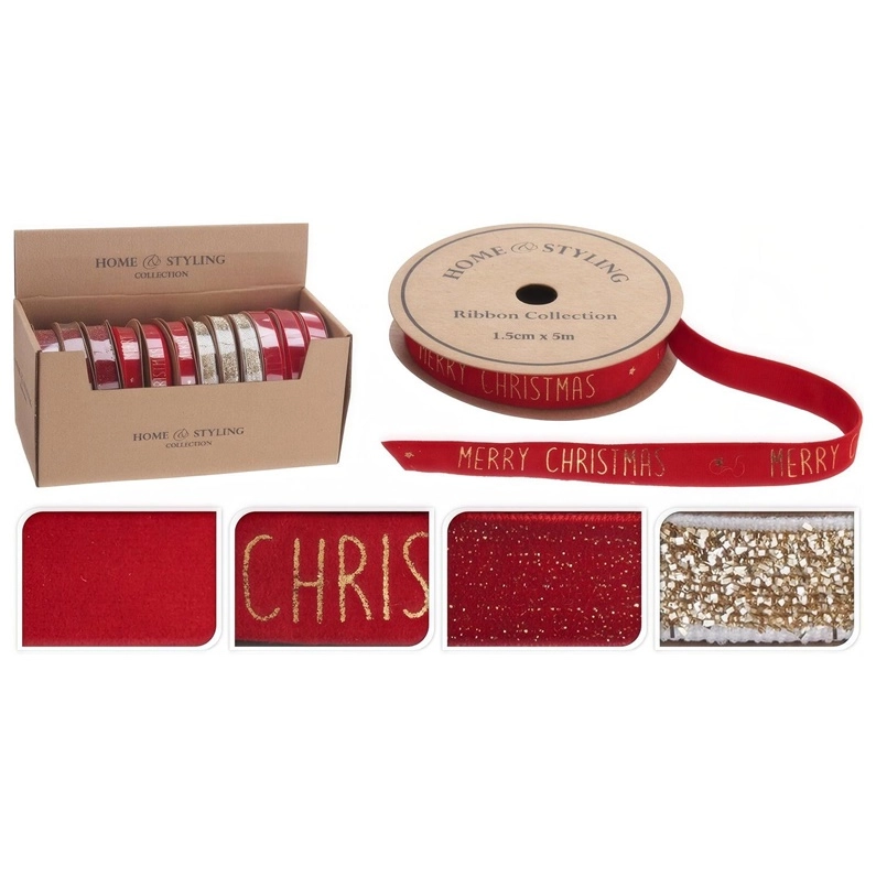 Party Deco RIBBON GIFT WRAPPING RED