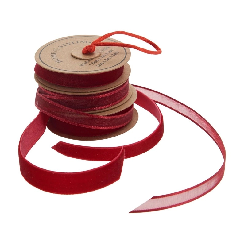 Party Deco RIBBON GIFT WRAPPING RED