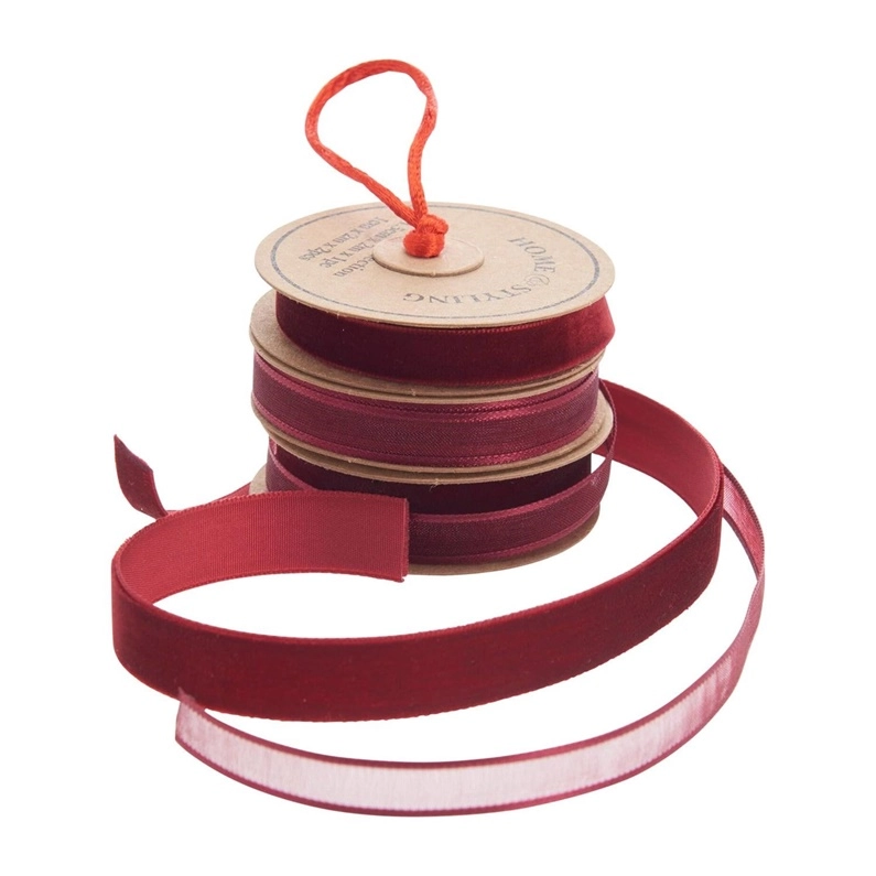 Party Deco RIBBON GIFT WRAPPING BURGUNDY