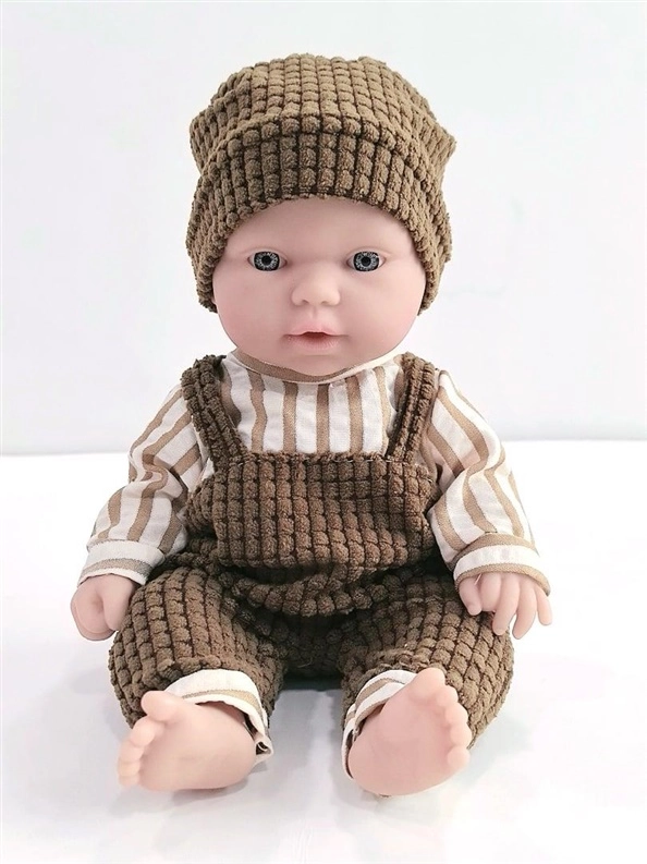 TOY DOLL BABY WITH BROWN CLOTHES