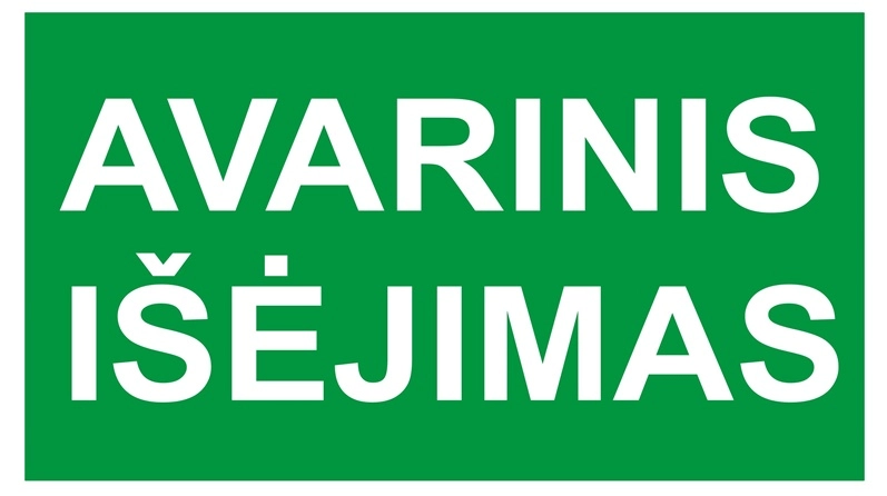 STICKER EMERGENCY EXIT 130X230MM 15347399 Lip