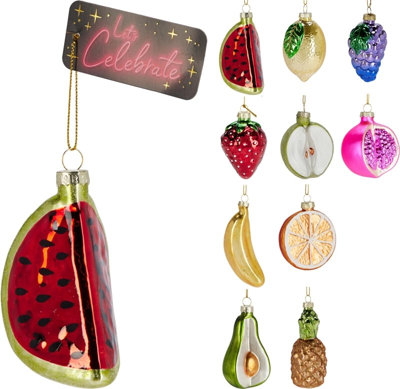 Klass ORNAMENT GLASS FRUIT H9CM 600497320