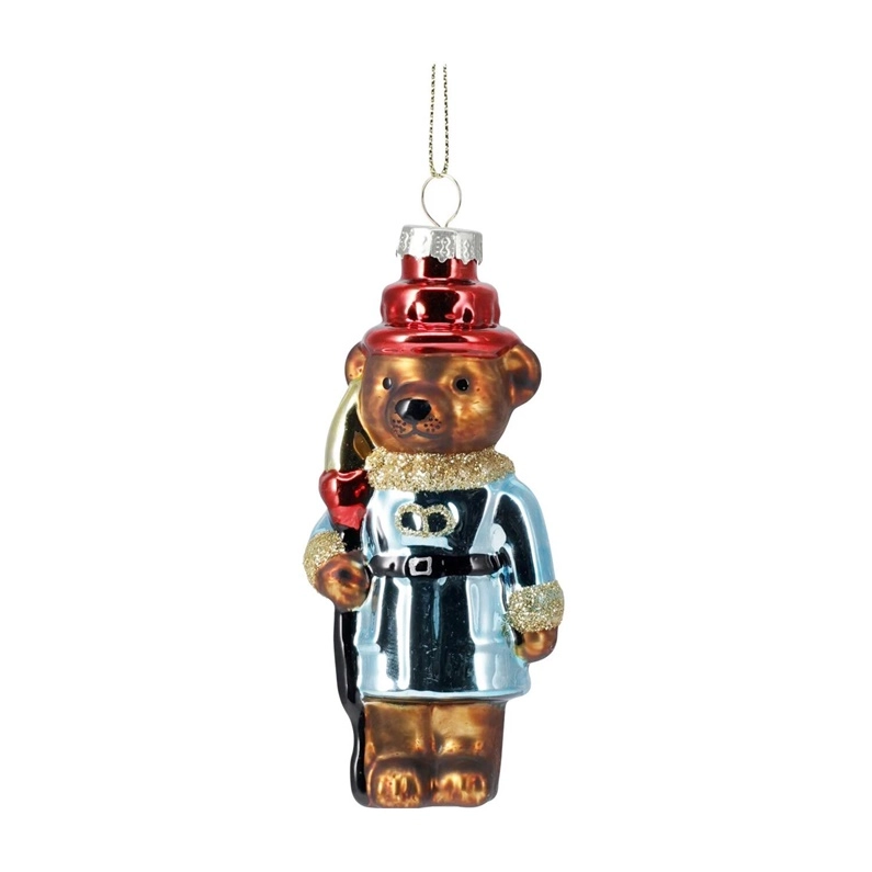 Skrzynkazdrewna ORNAMENT GLASS BEAR 5X11CM 600497319