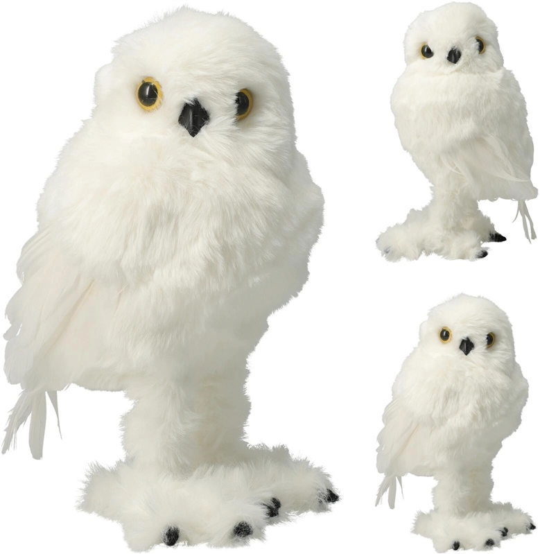 STANDING DECORATIVE OWL 24CM WHITE 15601344