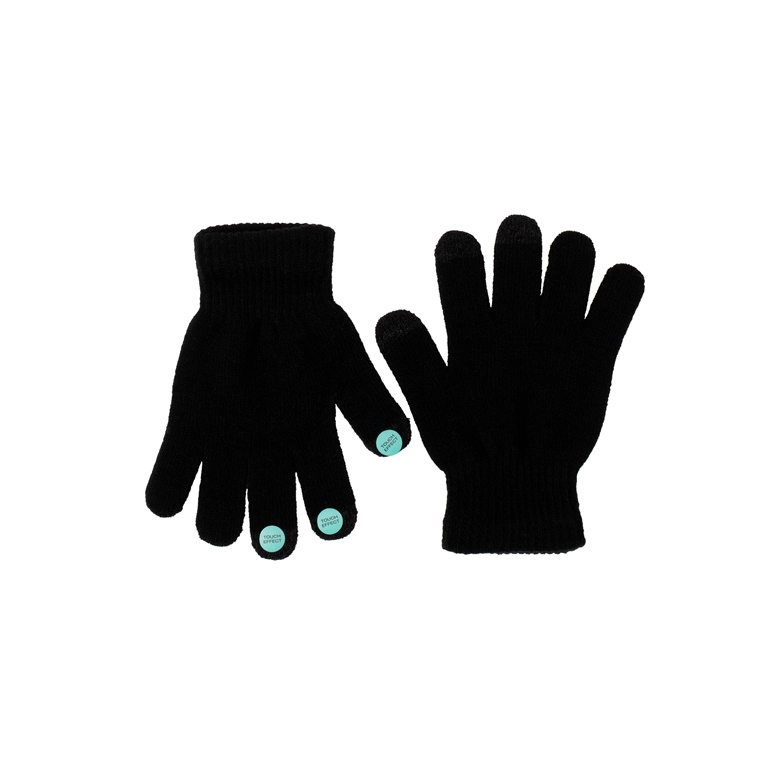 LADIES TOUCH SCREEN GLOVES BLACK 5707109235788
