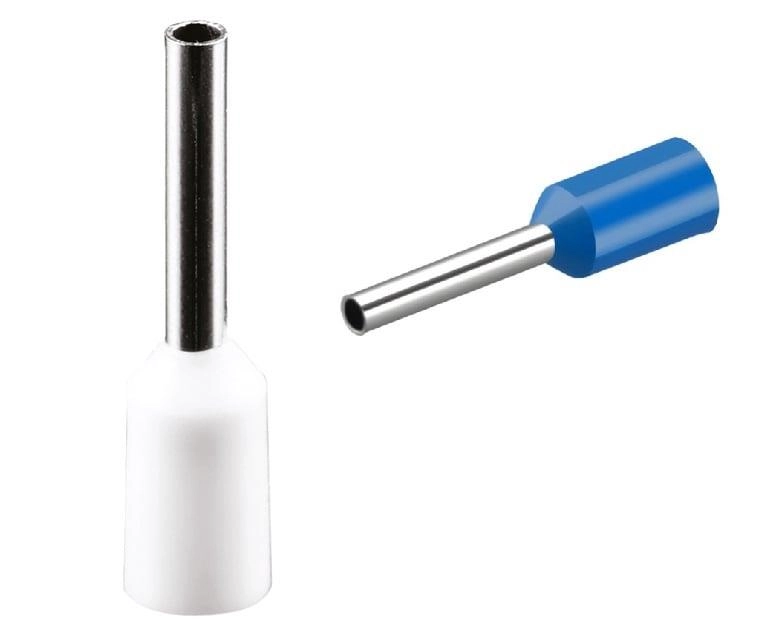 WIRE TERMINAL E7508 BLUE/WHITE 50PCS E7508
