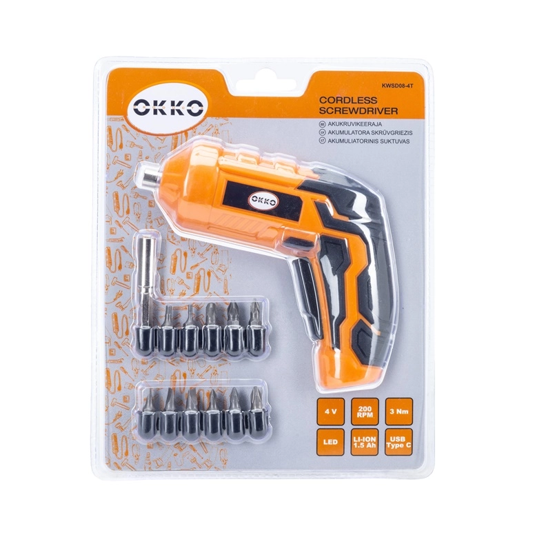 CORDLESS SCREWDRIVER KWSD08-4T 4V 1.5AH