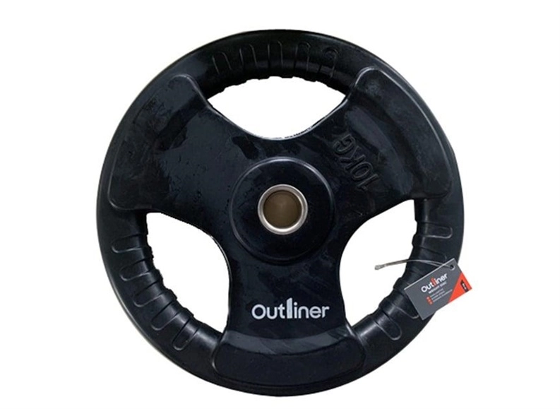 RUBBER PLATE WITH HANDLE CUT 10KG