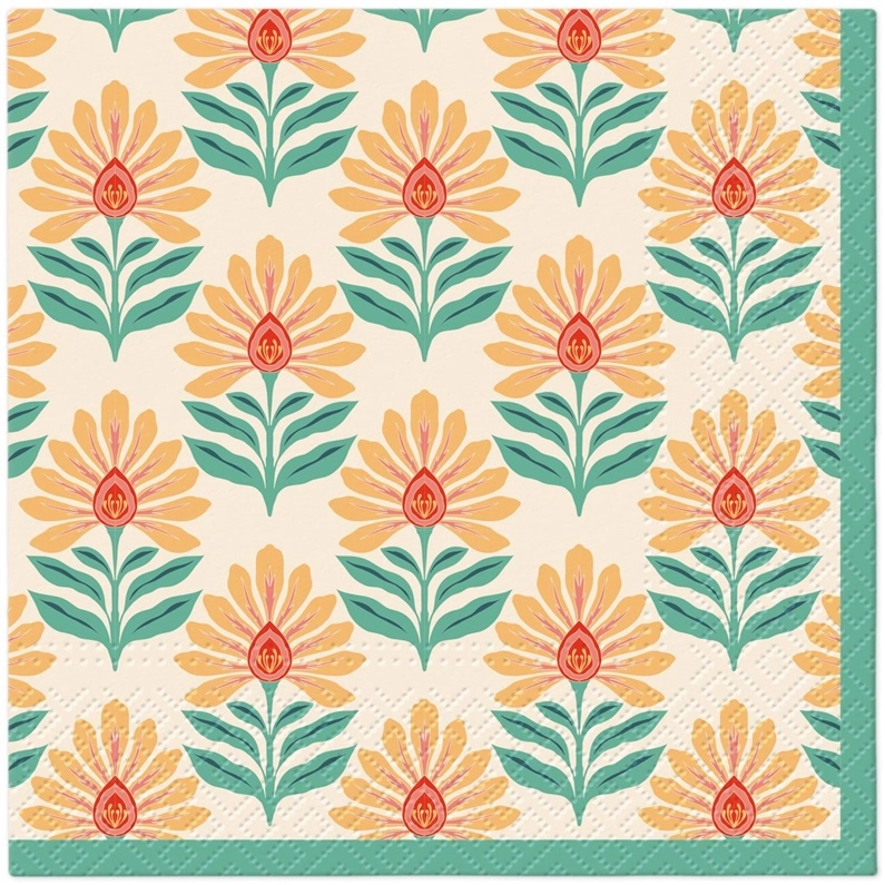 NAPKINS PAPER W ORANG FLOW 33X33CM
