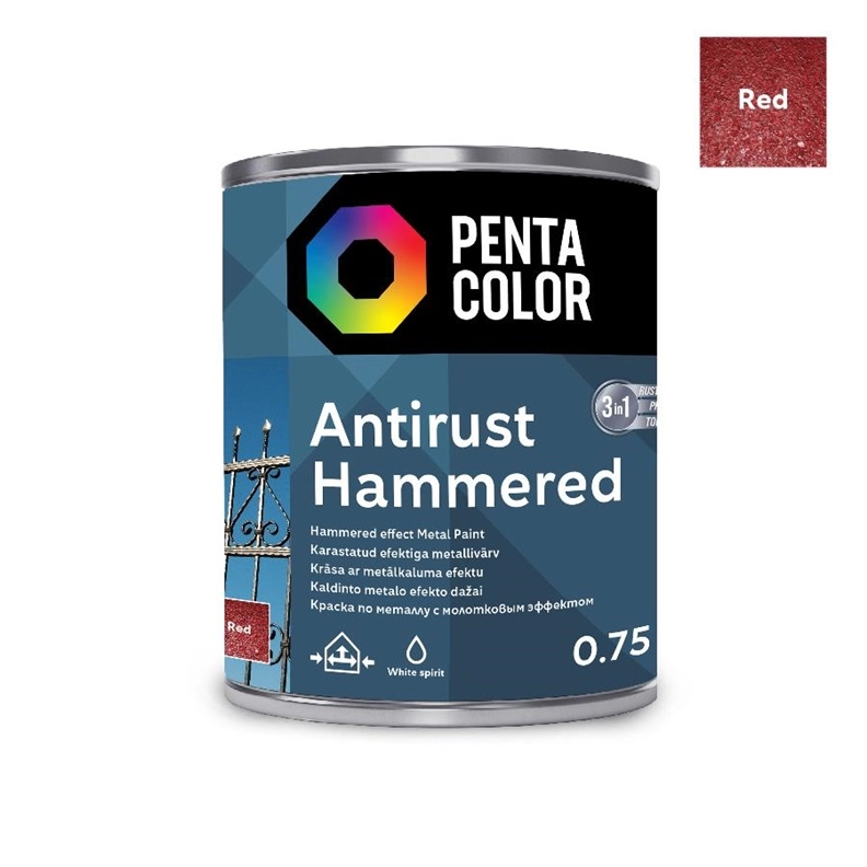 Pentacolor PAINT PENTAC ANTIRUST HAMMERED RED