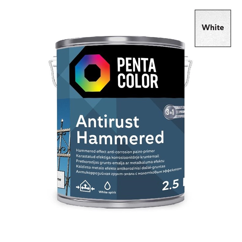 Pentacolor PAINT PENTAC ANTIRUST HAMMERED WHT