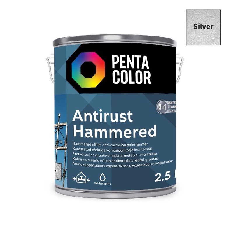 PAINT PENTAC ANTIRUST HAMMERED SLV 2