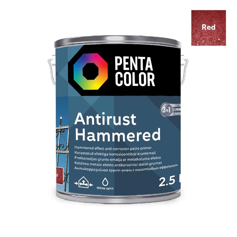 Pentacolor PAINT PENTAC ANTIRUST HAMMERED RED